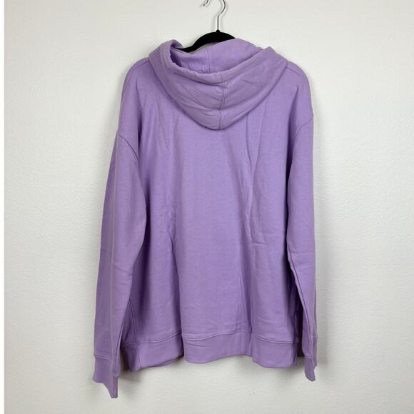 NWT WILDFANG Lavender Wild Feminist Cotton Hoodie Statement Large - Picture 3 of 6